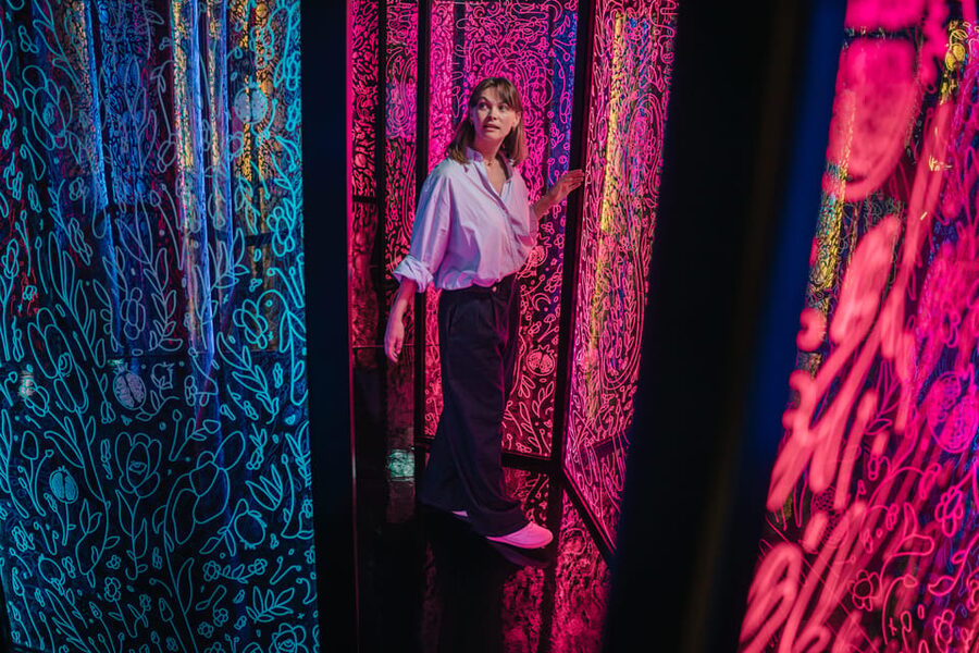 Copenhagen: IKONO Immersive Experience Entry Ticket - Drawing with light using your hands: the room that gets you participating fast